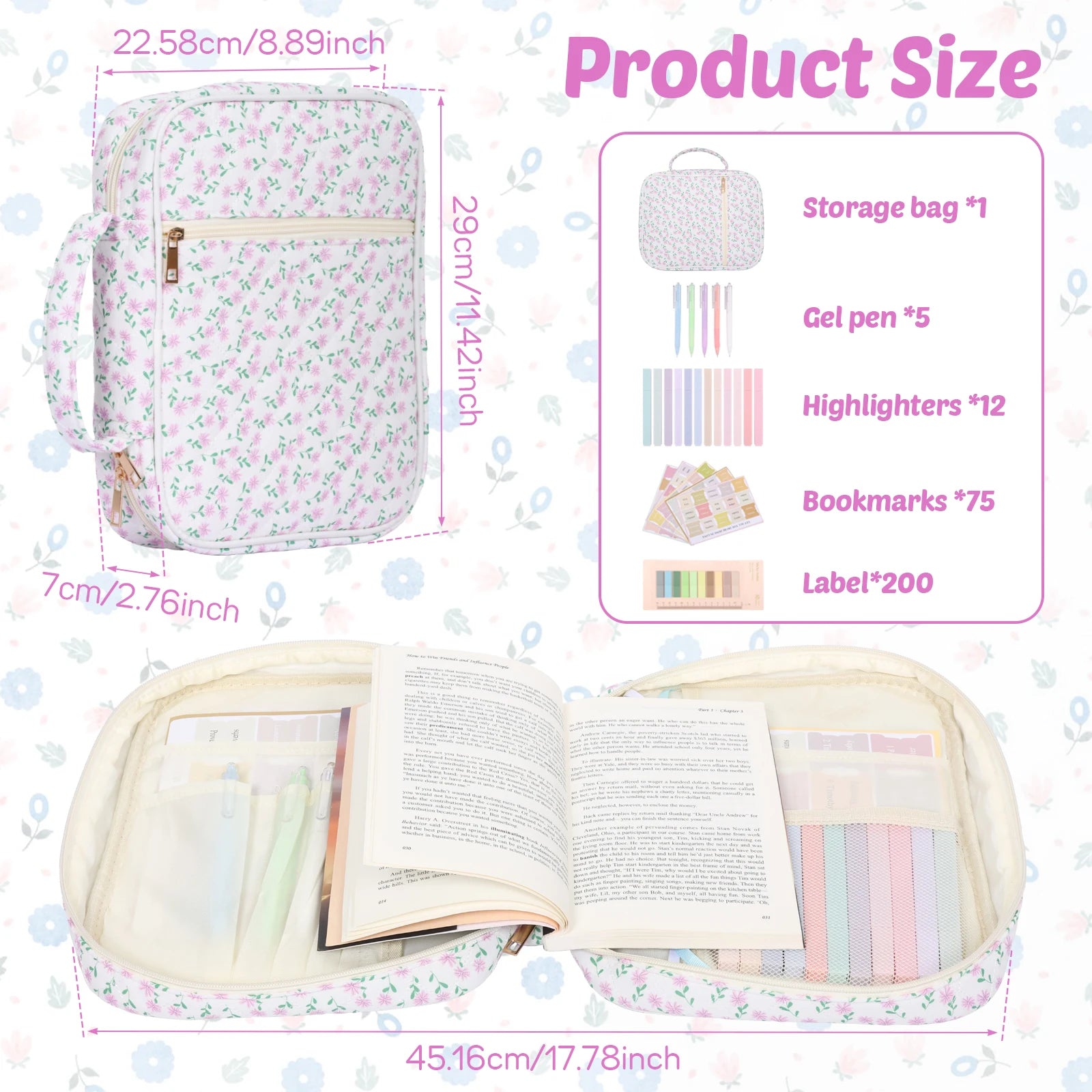 Bible Carrying Case with storage pockets - view 8