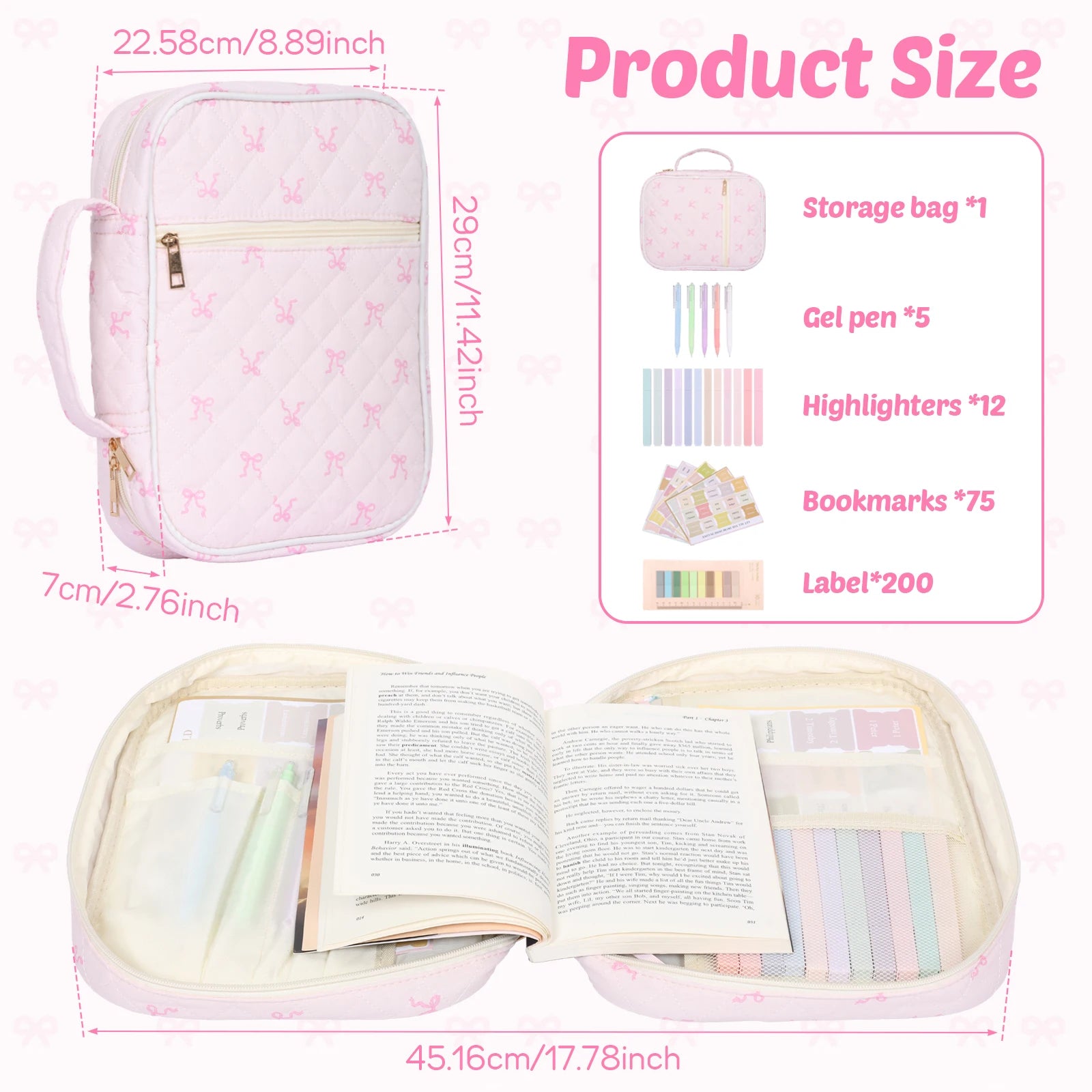 Bible Carrying Case with storage pockets - view 7